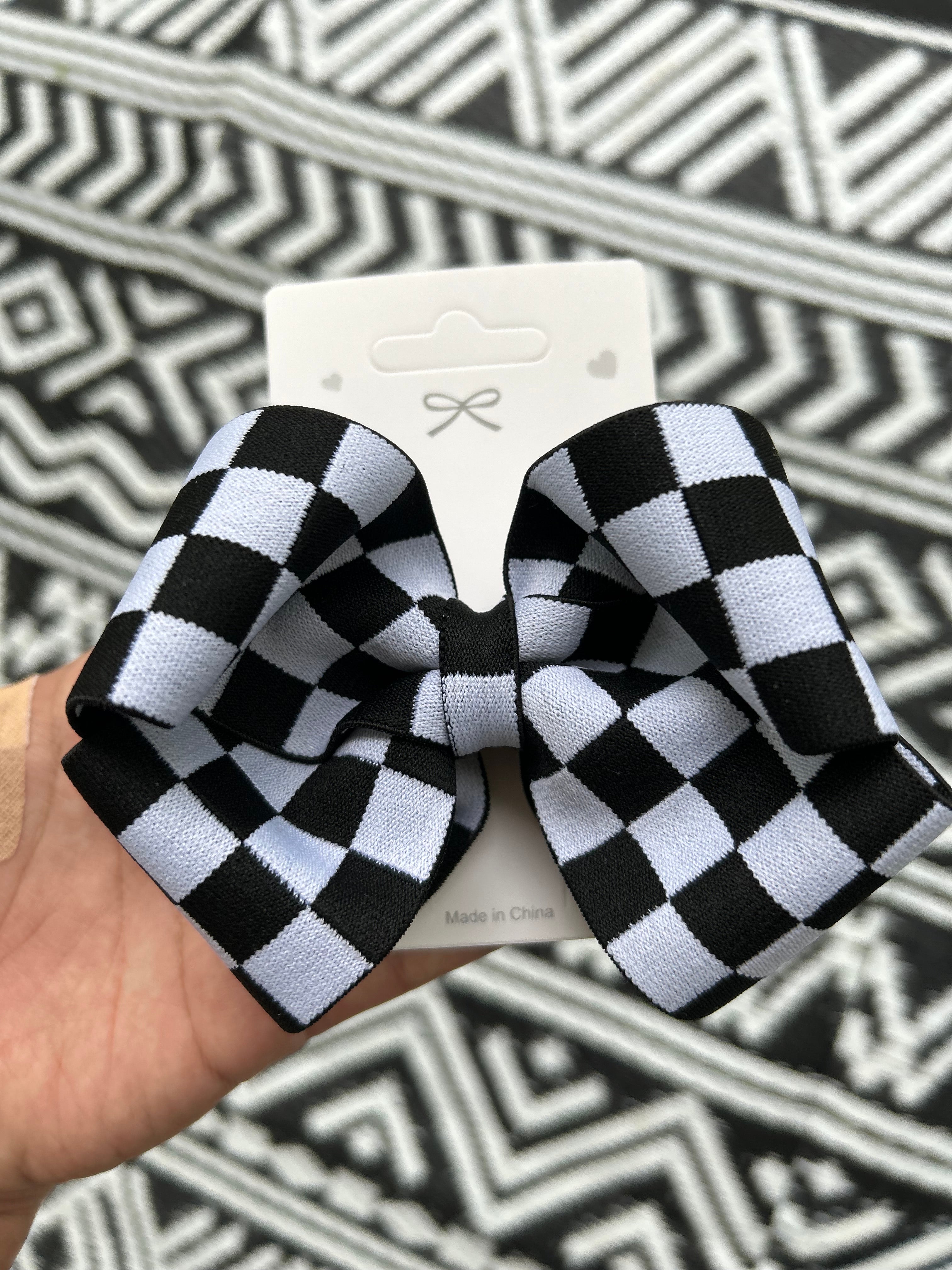 Checkered Curled Bow