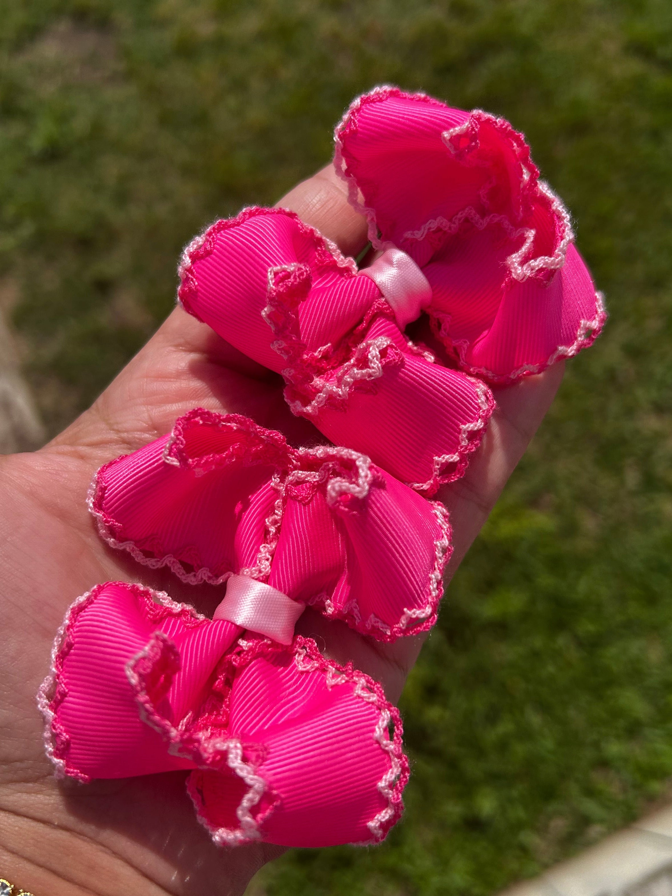 Pink moonstitch piggies