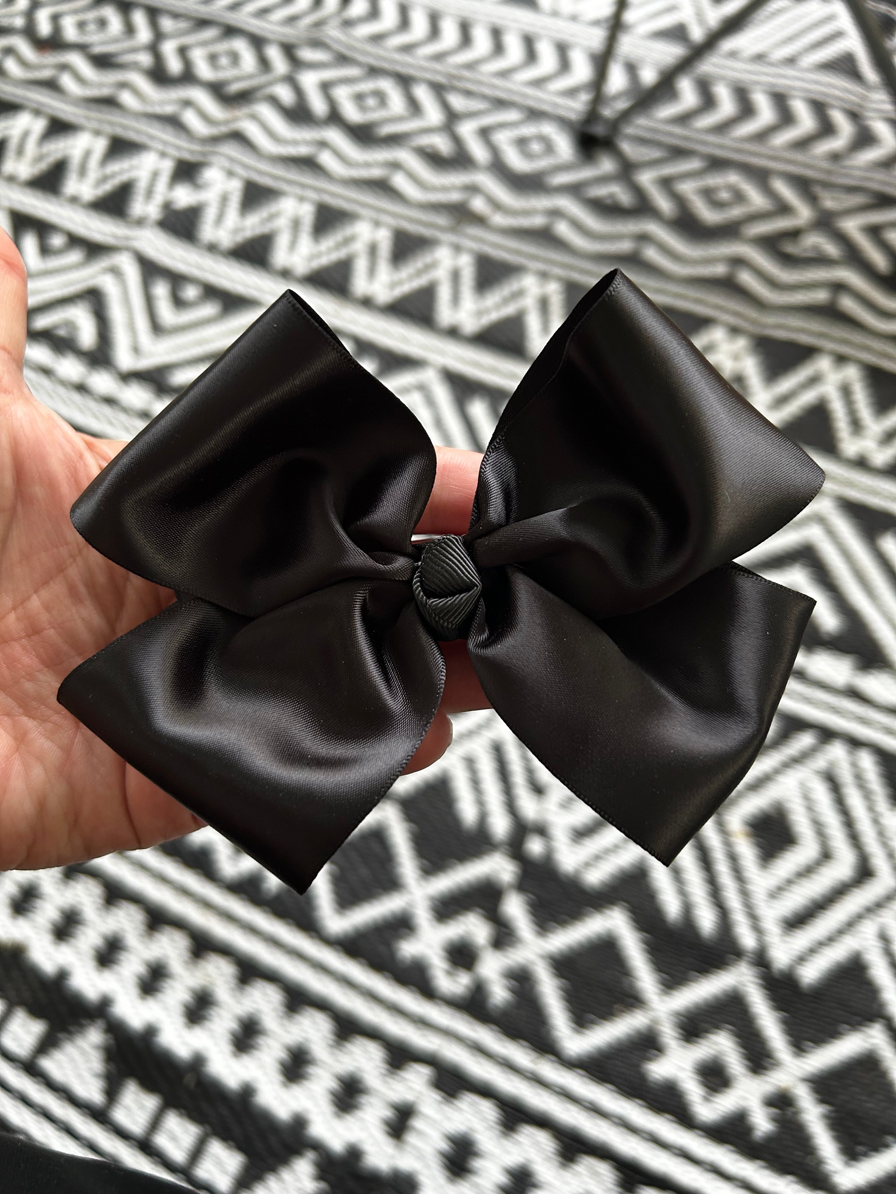 Silk Black Bow
